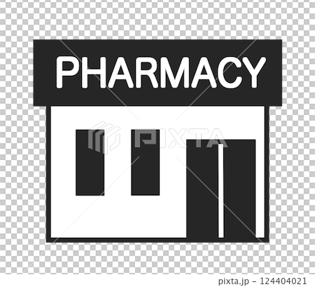 Pharmacy icon monochrome 124404021