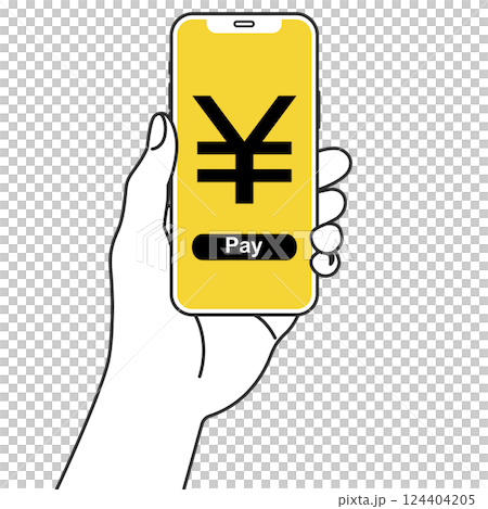 智慧型手機上的電子支付插圖 智慧型手機上的電子支付插圖 124404205