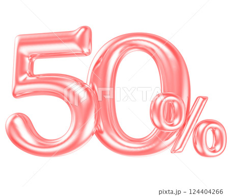 Percent Number Red 3D Render Percent Number Red 3D Render 124404266