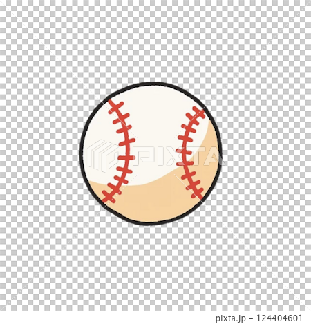 Simple baseball ball illustration, material, icon, no background 124404601
