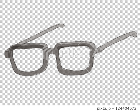 シャーペン画風のメガネのイラスト 124404672
