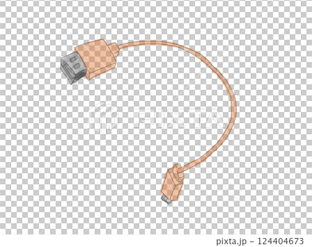 使用自動鉛筆繪製的 USB 線插圖 使用自動鉛筆繪製的 USB 線插圖 124404673