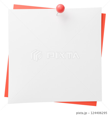 3D背景素材_画鋲_紙_赤 124406295