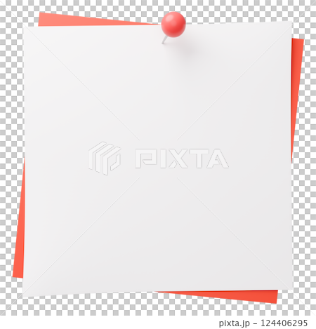 3D background material_thumbtack_paper_red 124406295