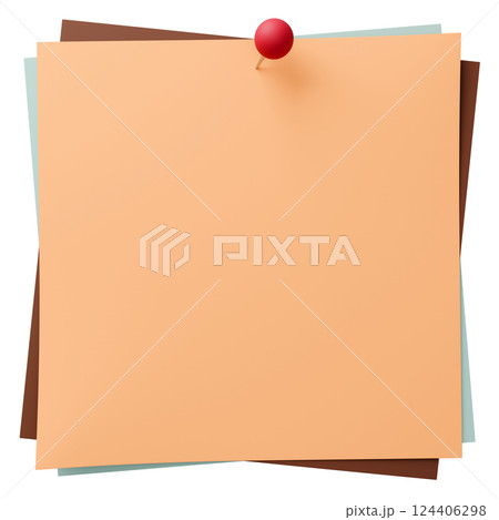 3D背景素材_画鋲_紙_カラフル 3D背景素材_画鋲_紙_カラフル 124406298