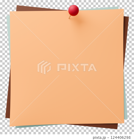 3D背景素材_画鋲_紙_カラフル 3D背景素材_画鋲_紙_カラフル 124406298