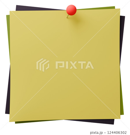 3D背景素材_画鋲_紙_カラフル 3D背景素材_画鋲_紙_カラフル 124406302
