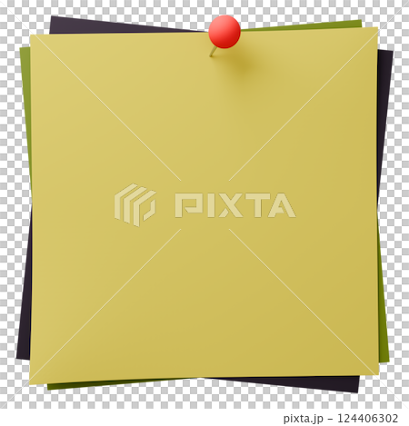3D背景素材_画鋲_紙_カラフル 3D背景素材_画鋲_紙_カラフル 124406302