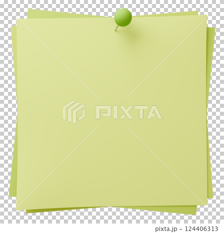 3D background material_thumbtack_paper_green 124406313