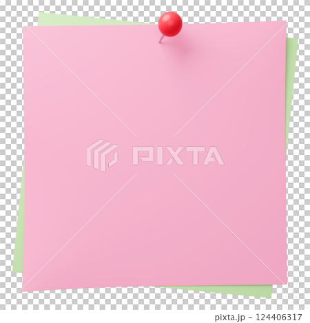 3D背景材料_thumbtack_paper_pink 124406317