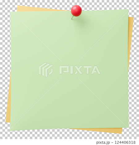 3D background material_thumbtack_paper_green 124406318