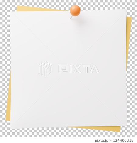 3D背景資料_thumbtack_paper_yellow 124406319
