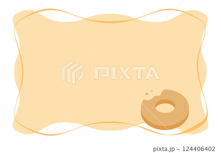 食べかけのドーナツのフレーム 124406402