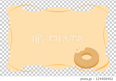 食べかけのドーナツのフレーム 124406402