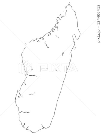 白地図　マダガスカル 124406418