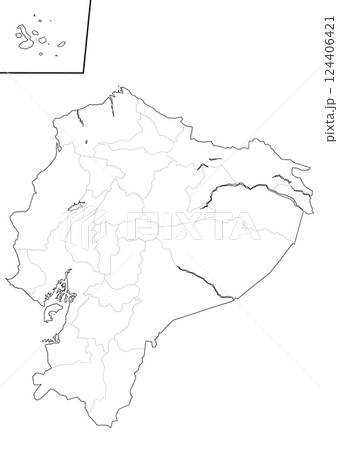 白地図　エクアドル 124406421