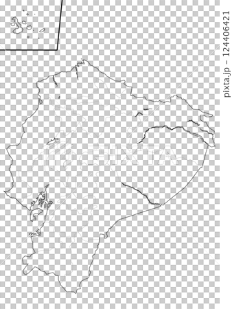 白地図　エクアドル 124406421