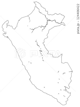 白地図 ペルー 白地図 ペルー 124406422