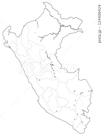 白地図 ペルー 白地図 ペルー 124406424