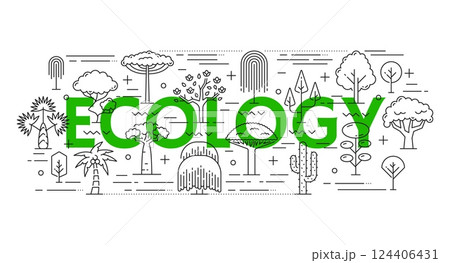 Environment forest green tree and plant line icons. Garden and park trees linear signs symbolizing sustainability, nature, and environmental awareness, emphasizes ecological balance and biodiversity Environment forest green tree and plant line icons. Garden and park trees linear signs symbolizing sustainability, nature, and environmental awareness, emphasizes ecological balance and biodiversity 124406431