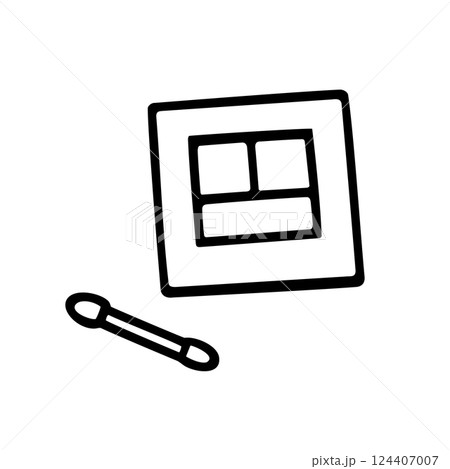 シンプルなアイシャドウのイラスト素材 124407007