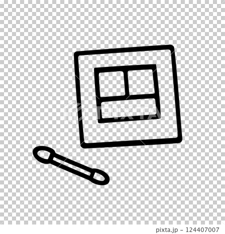 簡單的眼影插圖素材 簡單的眼影插圖素材 124407007