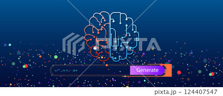 Artificial intelligence concept with prompt field 124407547