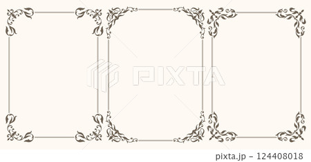 Decorative vintage frames set collection 124408018