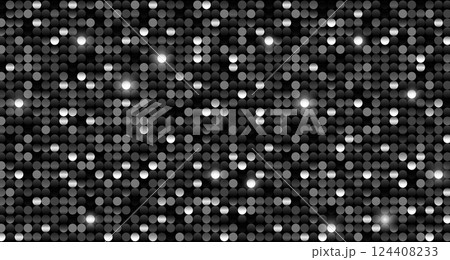 Black and white sequins. Glitter paillette background 124408233