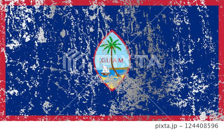 Guam flag with grunge effect. Guam flag with grunge effect. 124408596