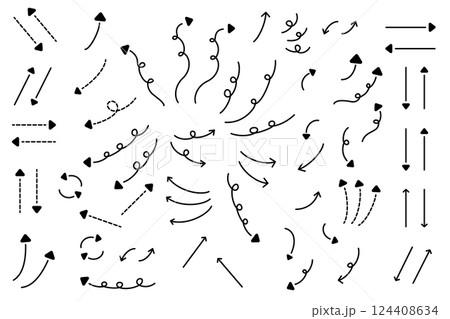 かわいい矢印セット バリエーション 124408634