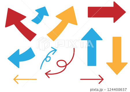 カラフルな矢印セット 124408637