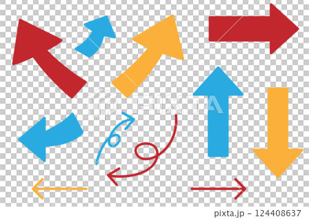 カラフルな矢印セット 124408637