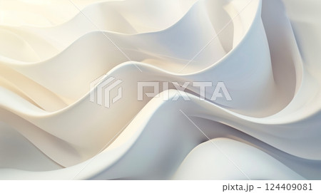 Minimalist 3D abstract background with clean lines, soft gradients, and fluid shapes - adds modern elegance. 124409081