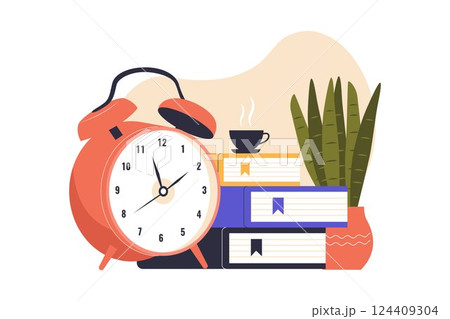 Alarm Clock Illustration Concept Alarm Clock Illustration Concept 124409304