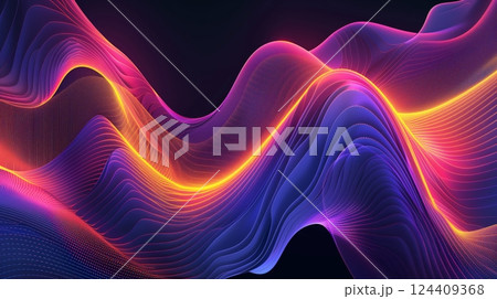 Dynamic background with bold lines and vibrant hues, creating a visually engaging atmosphere. 124409368