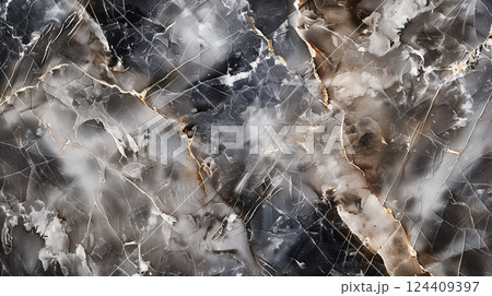 Marble-textured background with subtle veins and a polished finish, perfect for an elegant touch. 124409397
