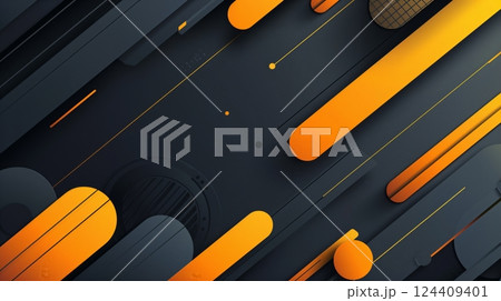 A dynamic abstract background with vibrant colors and contrasting shapes to capture attention. 124409401