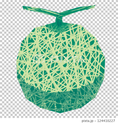 切り絵風のメロン 124410227