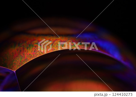 Bright orange and purple liquid surface, orange and purple fluid forms, liquid abstraction, colour surfaces, deep dark backgrounds, physical shapes Bright orange and purple liquid surface, orange and purple fluid forms, liquid abstraction, colour surfaces, deep dark backgrounds, physical shapes 124410273