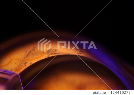 Bright orange and purple liquid surface, orange and purple fluid forms, liquid abstraction, colour surfaces, deep dark backgrounds, physical shapes Bright orange and purple liquid surface, orange and purple fluid forms, liquid abstraction, colour surfaces, deep dark backgrounds, physical shapes 124410275