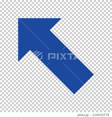 Simple left upward blue arrow Simple left upward blue arrow 124410778