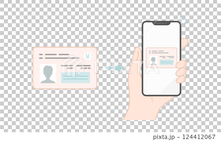 在智慧型手機上註冊“我的號碼”卡的向量插圖 在智慧型手機上註冊“我的號碼”卡的向量插圖 124412067