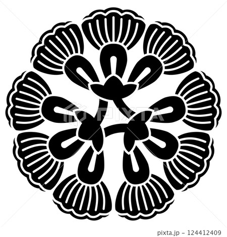 家紋です。三つ横見葛の花といいます。 家紋です。三つ横見葛の花といいます。 124412409