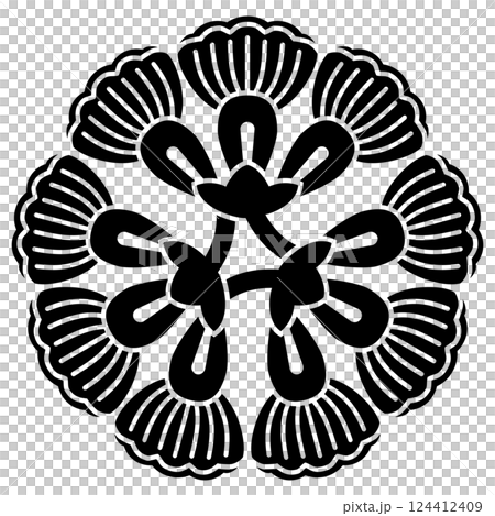 這是一個家族徽章。它的名字叫三橫葛花。 這是一個家族徽章。它的名字叫三橫葛花。 124412409