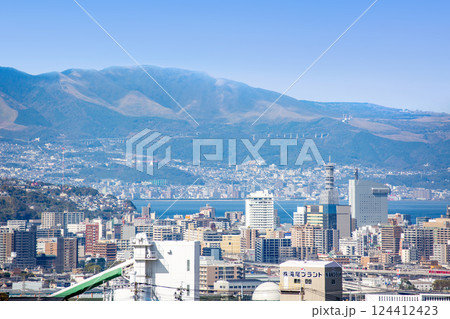 大分市街地と別府湾眺望 大分市街地と別府湾眺望 124412423