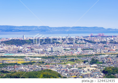 大分市街地と別府湾、国東半島の眺望 大分市街地と別府湾、国東半島の眺望 124412435