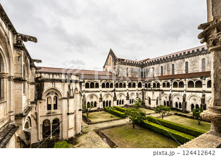 Cloister of Silence at Alcobaca monastery, Mosteiro de Santa Maria de Alcobaca at Alcobaca, Portugal 124412642