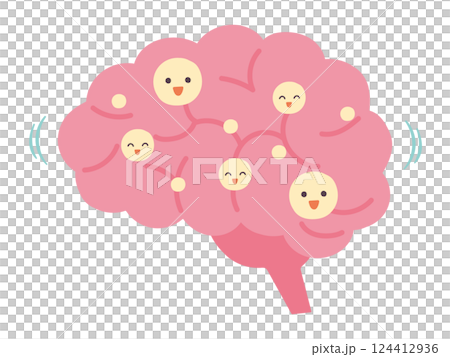 含有有益成分的大腦插圖 含有有益成分的大腦插圖 124412936
