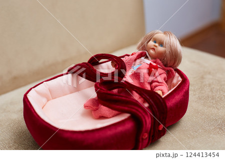 Hand made doll made of polymer baked clay. Hand made doll made of polymer baked clay. 124413454